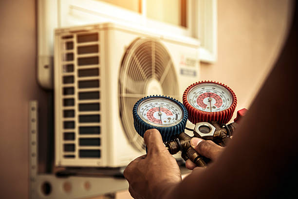 Professional Air Conditioning Service technician working in Grantville, PA